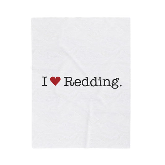 I Heart Redding. Velveteen Plush Blanket