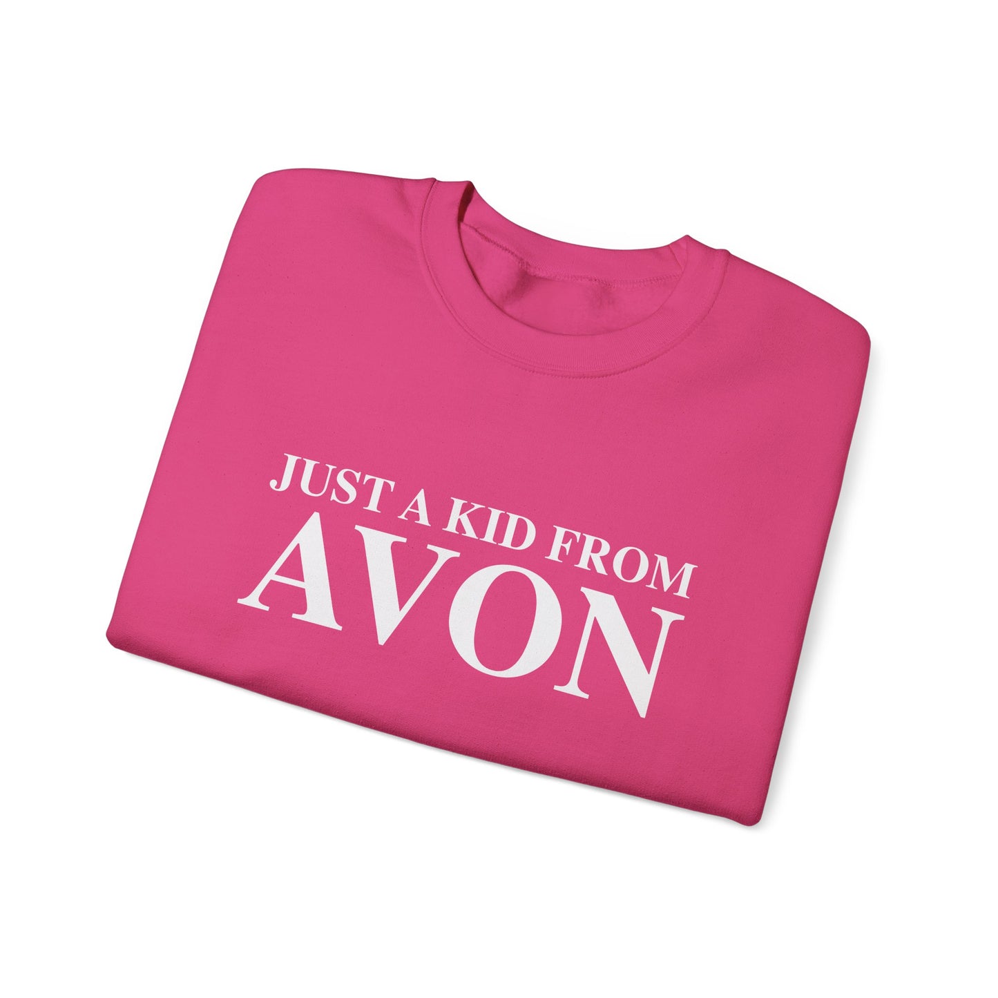 Just a kid from Avon Unisex Heavy Blend™ Crewneck Sweatshirt