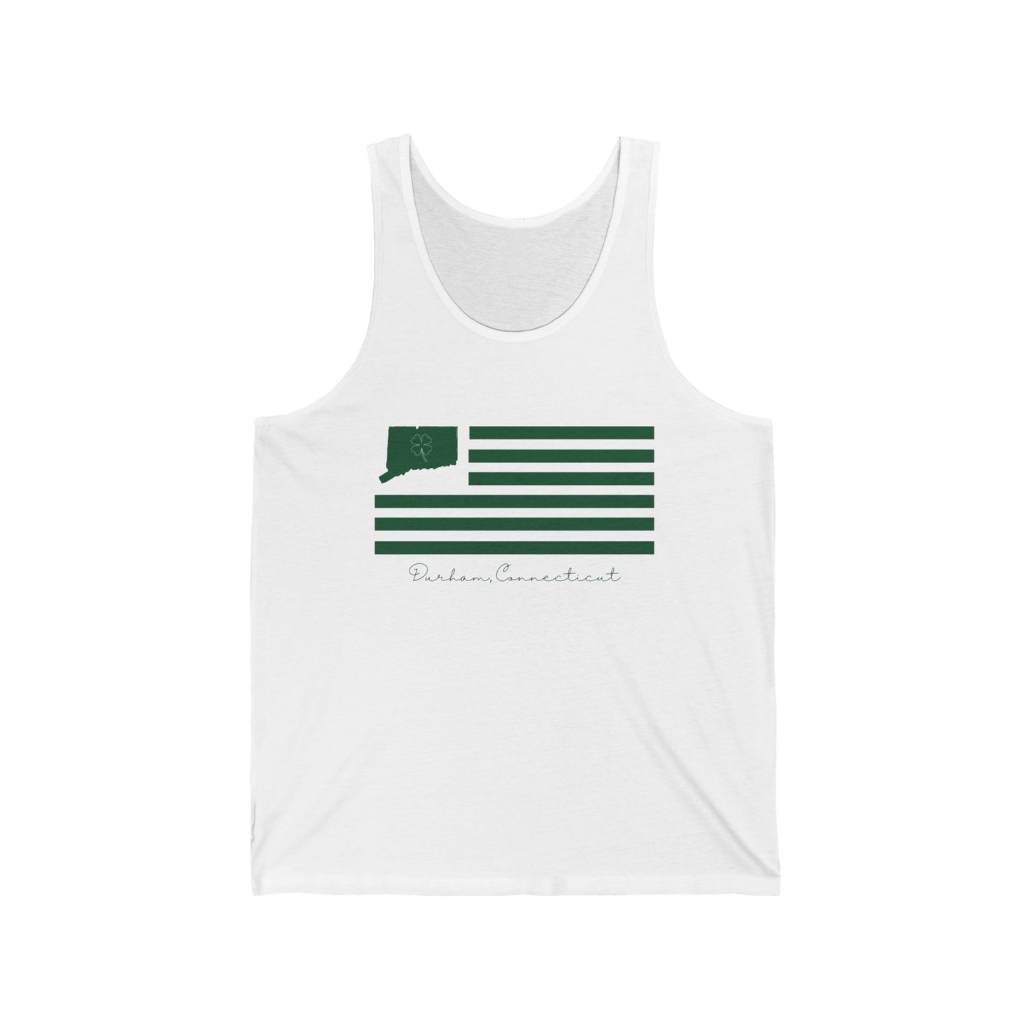 Durham Connecticut St. Patrick’s Day FlagUnisex Jersey Tank Top