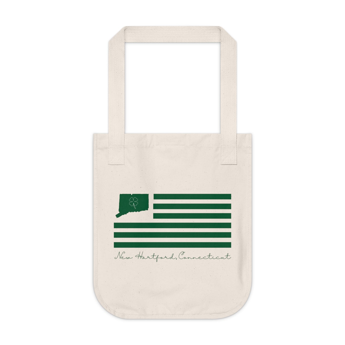 New Hartford Connecticut St. Patrick’s Day Flag Organic Canvas Tote Bag