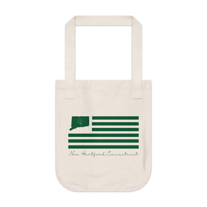 New Hartford Connecticut St. Patrick’s Day Flag Organic Canvas Tote Bag