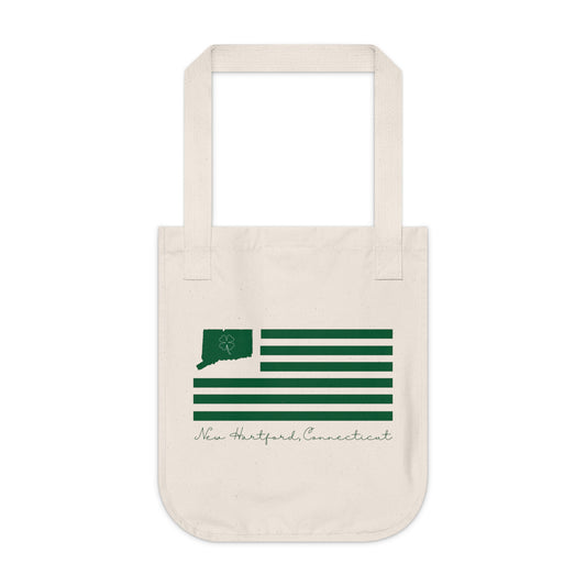 New Hartford Connecticut St. Patrick’s Day Flag Organic Canvas Tote Bag