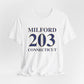 Milford 203 Connecticut Unisex Jersey Short Sleeve Tee