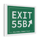 Vintage Exit 55B WCP Sign Matte Canvas, Stretched, 1.25"