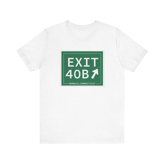 Vintage Exit 40B Merritt Parkway Sign Unisex Jersey Short Sleeve T-Shirt