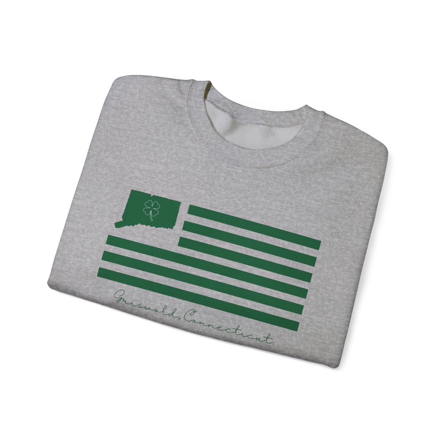 Griswold Connecticut St. Patrick’s Day Flag Unisex Heavy Blend™ Crewneck Sweatshirt