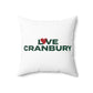 Love Cranbury Spun Polyester Square Pillow