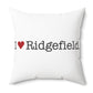 I Heart Ridgefield. Spun Polyester Square Pillow