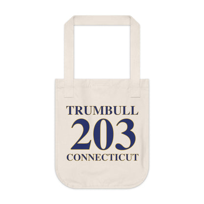 Trumbull 203 Connecticut Organic Canvas Tote Bag