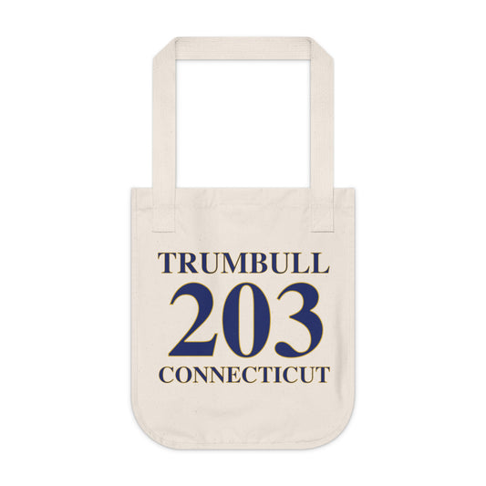 Trumbull 203 Connecticut Organic Canvas Tote Bag