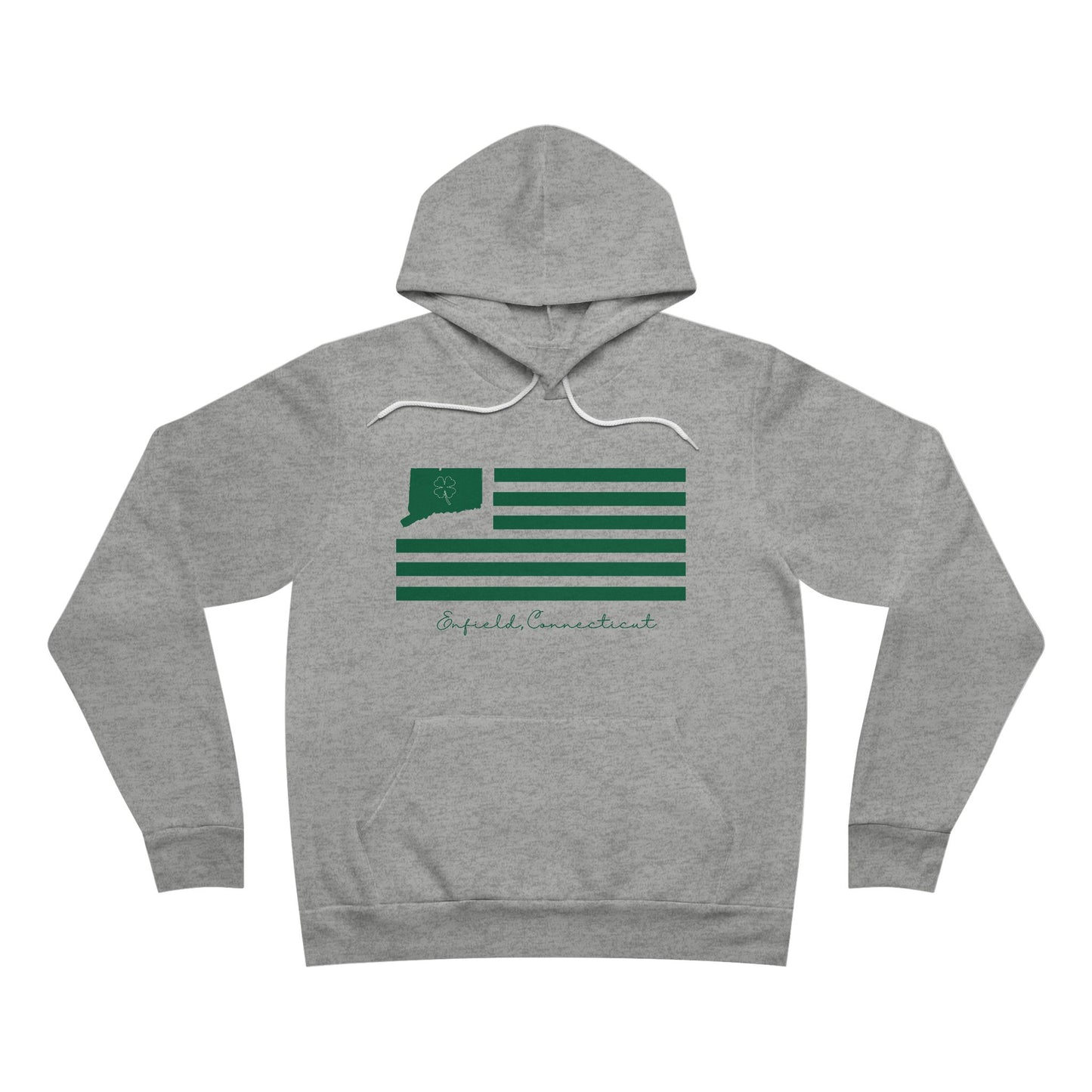 Enfield Connecticut St Patrick’s Day Flag Unisex Sponge Fleece Pullover Hoodie