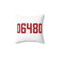 06480 Portland Connecticut Zip Code Spun Polyester Square Pillow