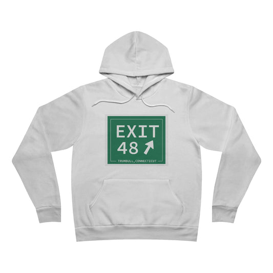 Vintage Exit 48 Merritt Parkway Sign Unisex Sponge Fleece Pullover Hoodie