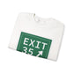 Vintage Exit 35 Merritt Parkway Sign Unisex Heavy Blend™ Crewneck Sweatshirt