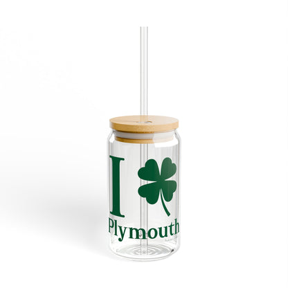 I Clover Plymouth Sipper Glass, 16oz