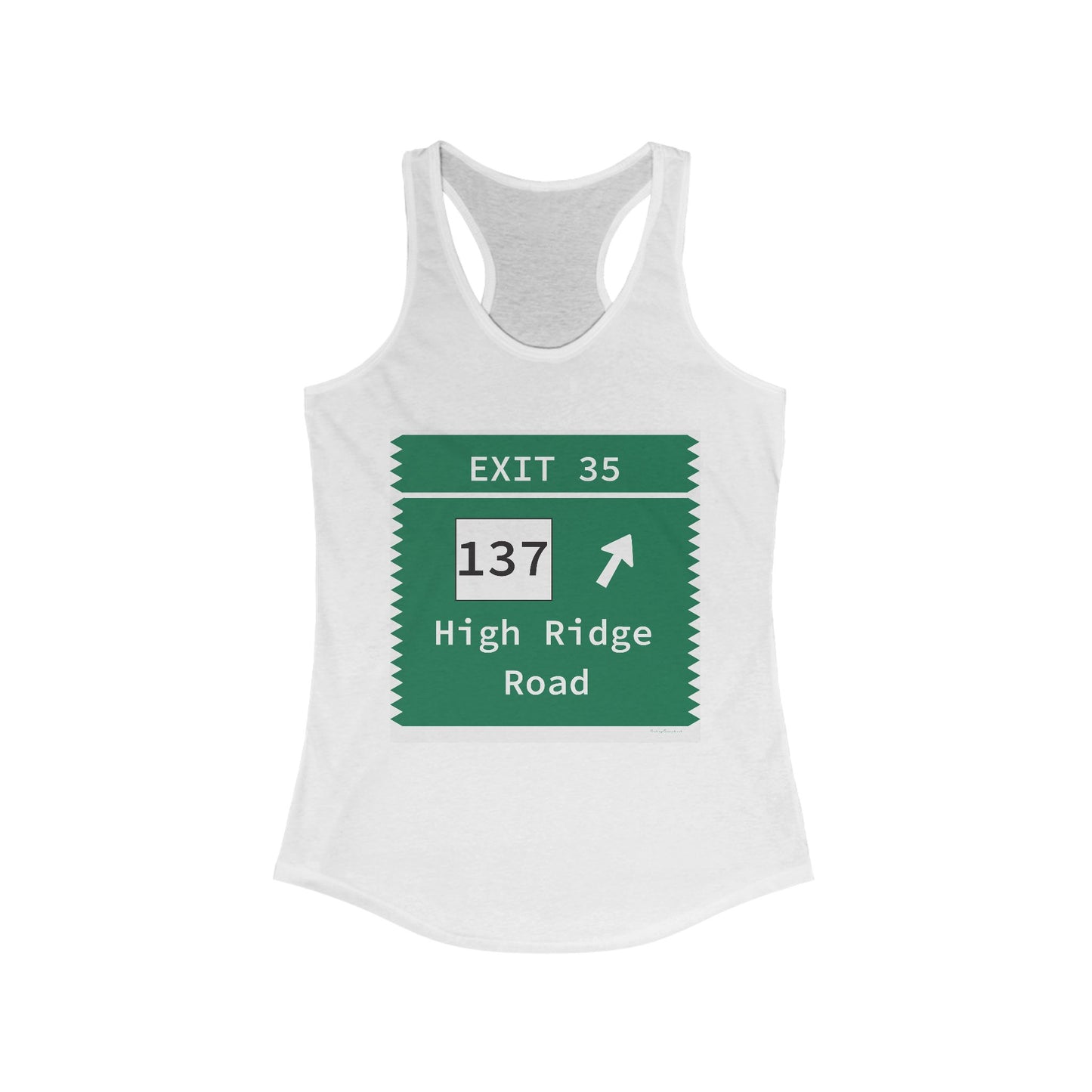 Vintage Merritt Parkway Exit 35 Sign Women's Ideal Racerback Tank Top