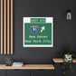 Vintage WCP Exit 67S Sign Matte Canvas, Stretched, 1.25"