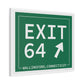 Vintage Exit 64 WCP Sign Matte Canvas, Stretched, 1.25"