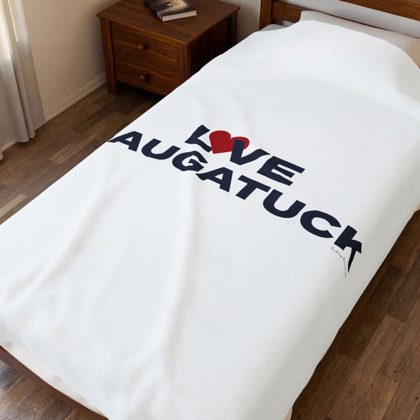 Love Saugatuck Velveteen Plush Blanket