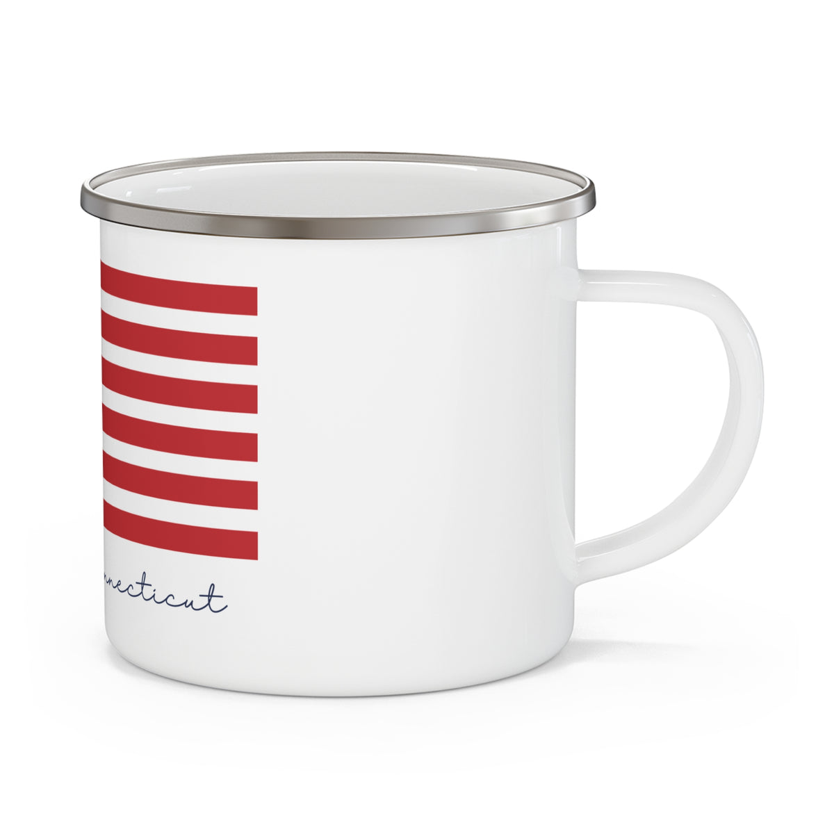 East Lyme Connecticut Flag Enamel Camping Mug