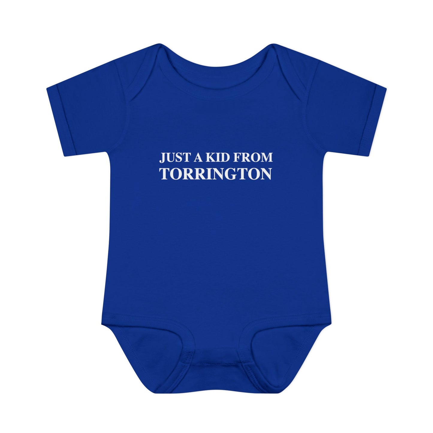 Just a kid from Torrington Infant Baby Rib Bodysuit