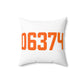 06374 Plainfield Connecticut Zip Code Spun Polyester Square Pillow