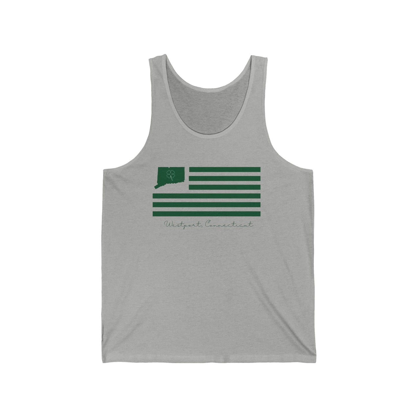 Westport Connecticut St Patrick’s Day Flag Unisex Jersey Tank Top