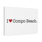 I Heart Compo Beach. Matte Canvas, Stretched, 1.25"