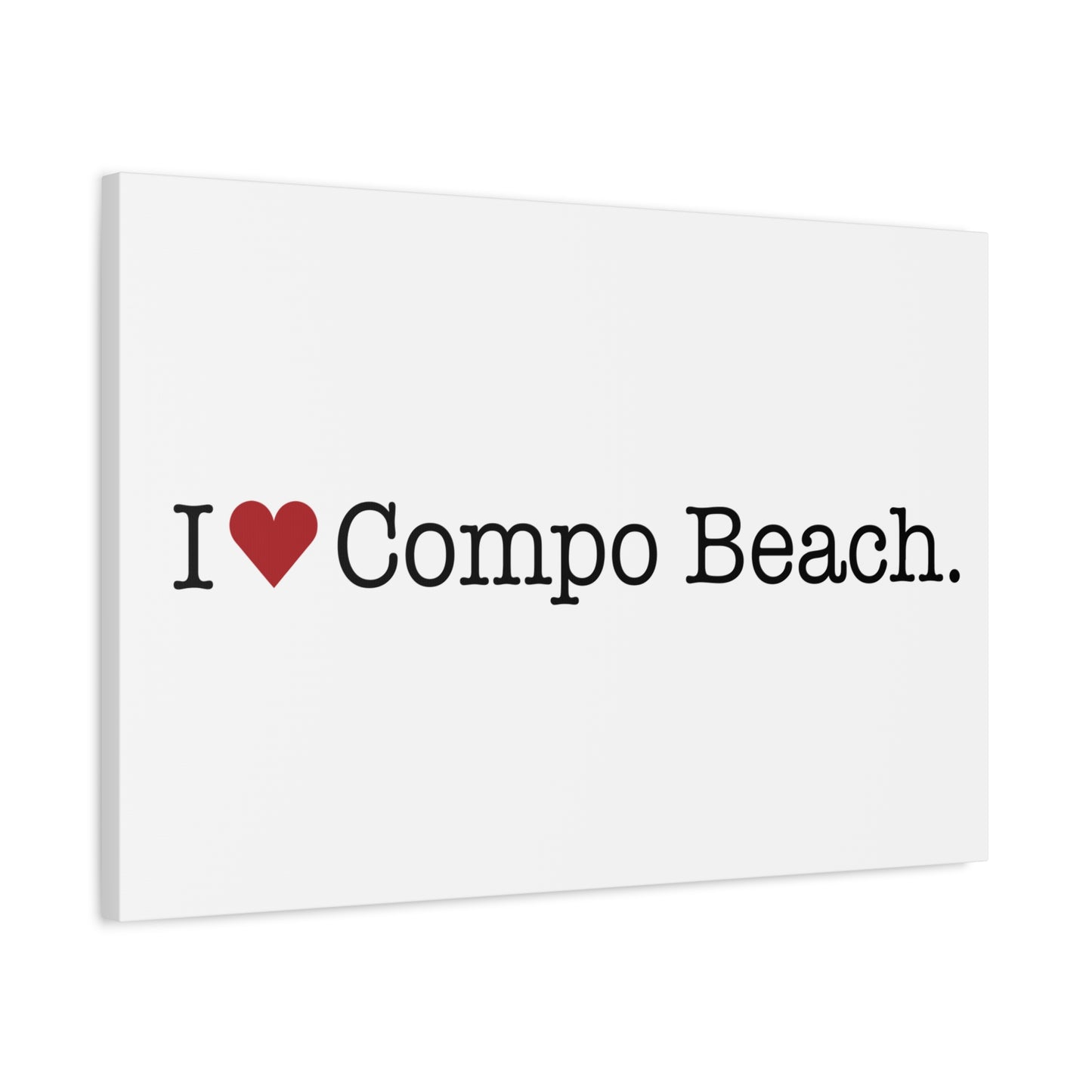 I Heart Compo Beach. Matte Canvas, Stretched, 1.25"