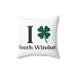 I Clover South Windsor Spun Polyester Square Pillow