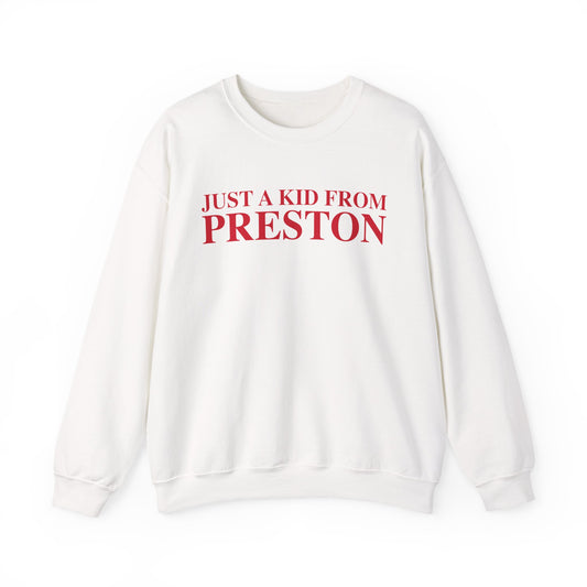 Just a kid from Preston Unisex Heavy Blend™ Crewneck Sweatshirt