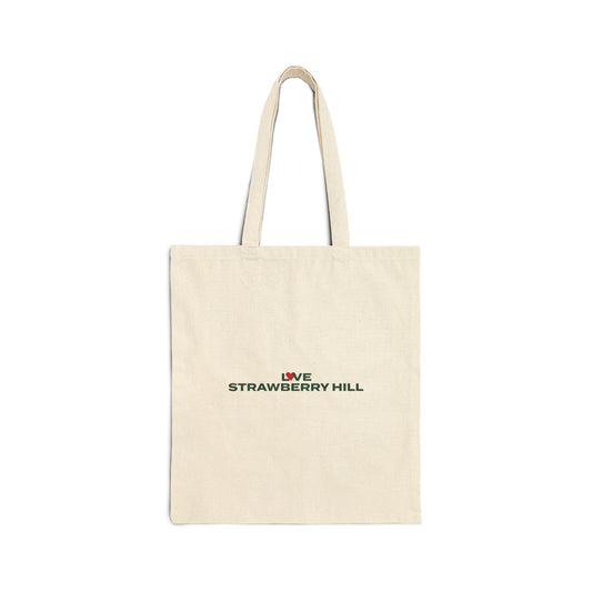 Love Strawberry Hill Cotton Canvas Tote Bag