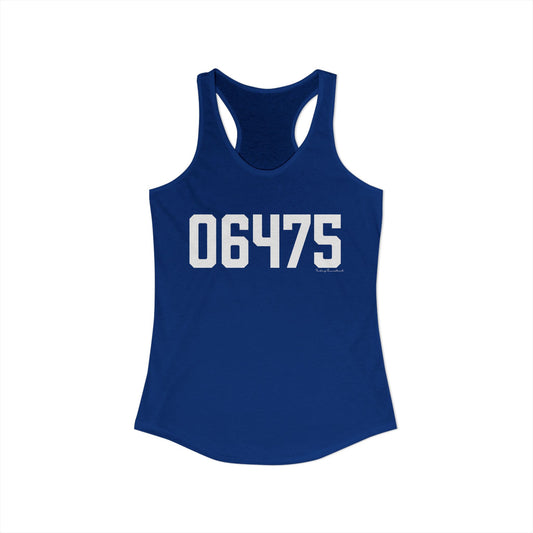 06475 Old Saybrook CT Zip Code Women's Ideal Racerback Tank Top
