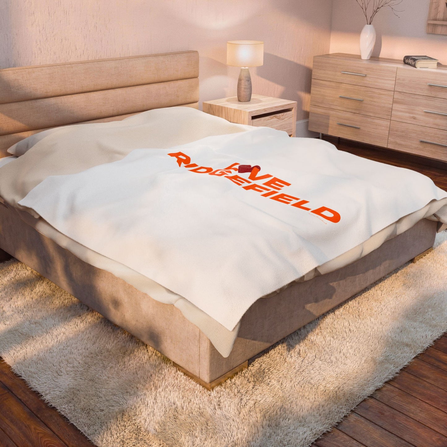 Love Ridgefield Velveteen Plush Blanket
