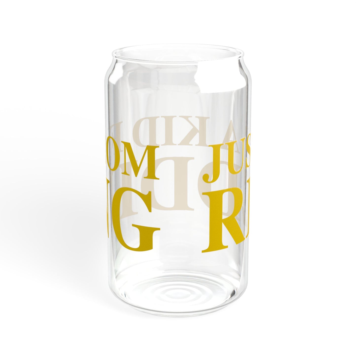 Just a kid from Redding Sipper Glass, 16oz