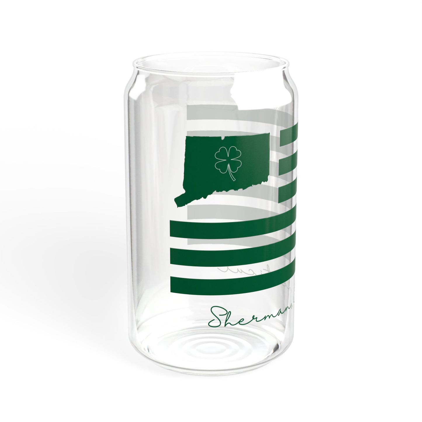Sherman Connecticut St. Patrick’s Day Flag Sipper Glass, 16oz