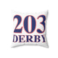 203 Derby Red White & Blue Spun Polyester Square Pillow