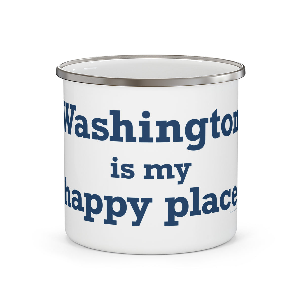 Washington is My Happy Place Enamel Camping Mug