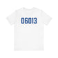 06013 Burlington Connecticut Zip Code Unisex Jersey Short Sleeve T-Shirt
