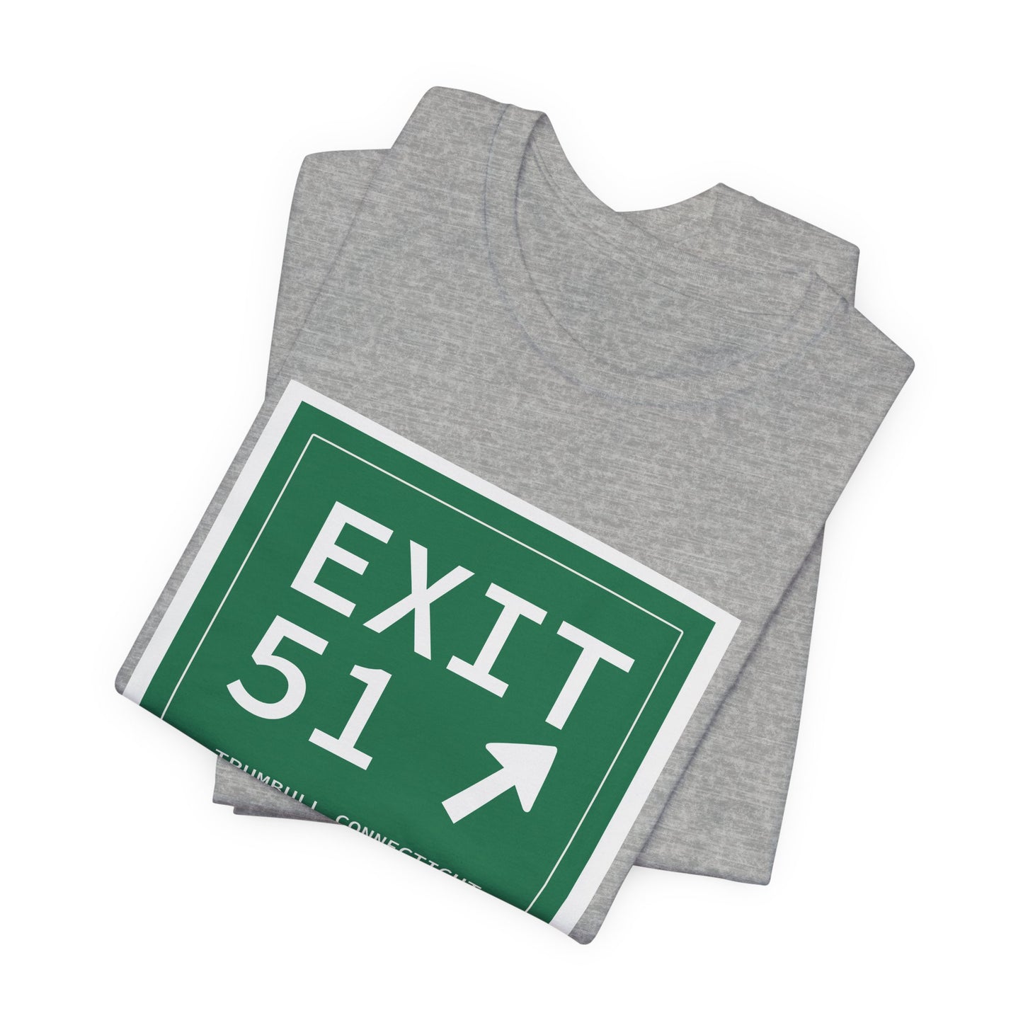 Vintage Exit 51  Merritt Parkway Sign Unisex Jersey Short Sleeve T-Shirt
