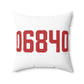06840 New Canaan Connecticut Zip Code Spun Polyester Square Pillow