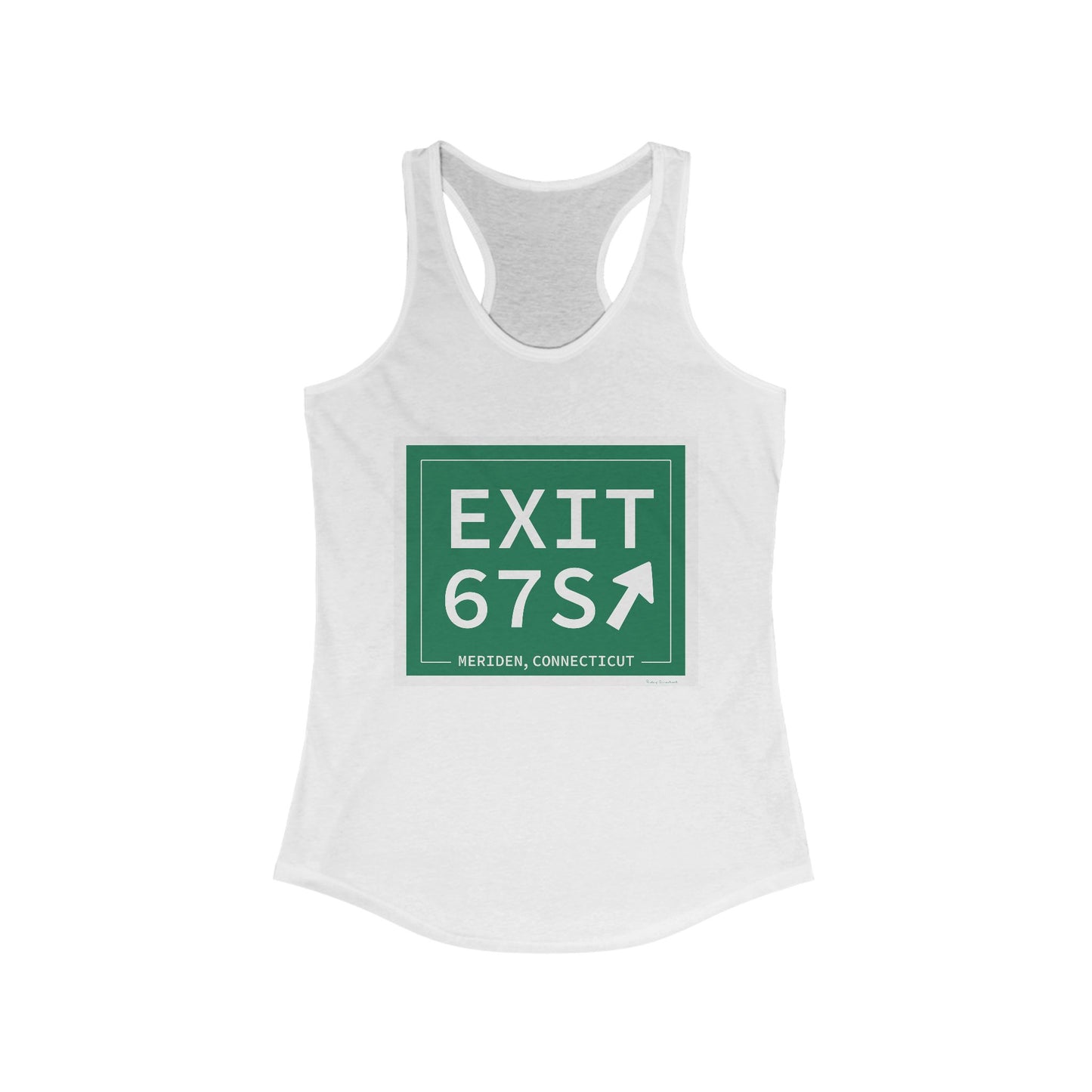 Vintage Exit 67S WCP Sign Women's Ideal Racerback Tank Top