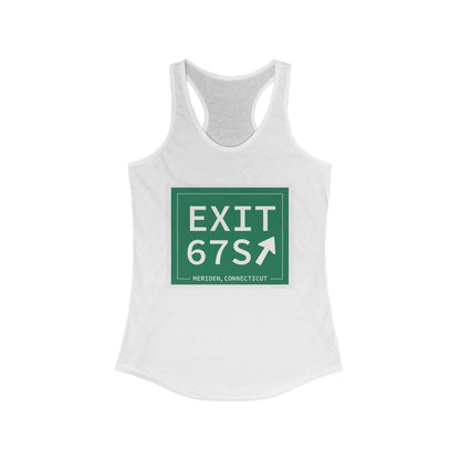 Vintage Exit 67S WCP Sign Women's Ideal Racerback Tank Top