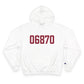 06870 - Greenwich Connecticut Zip Code Champion Hoodie