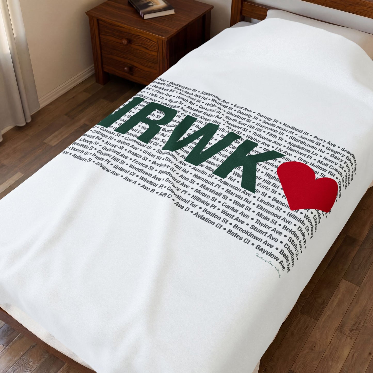 Norwalk Love Velveteen Plush Blanket