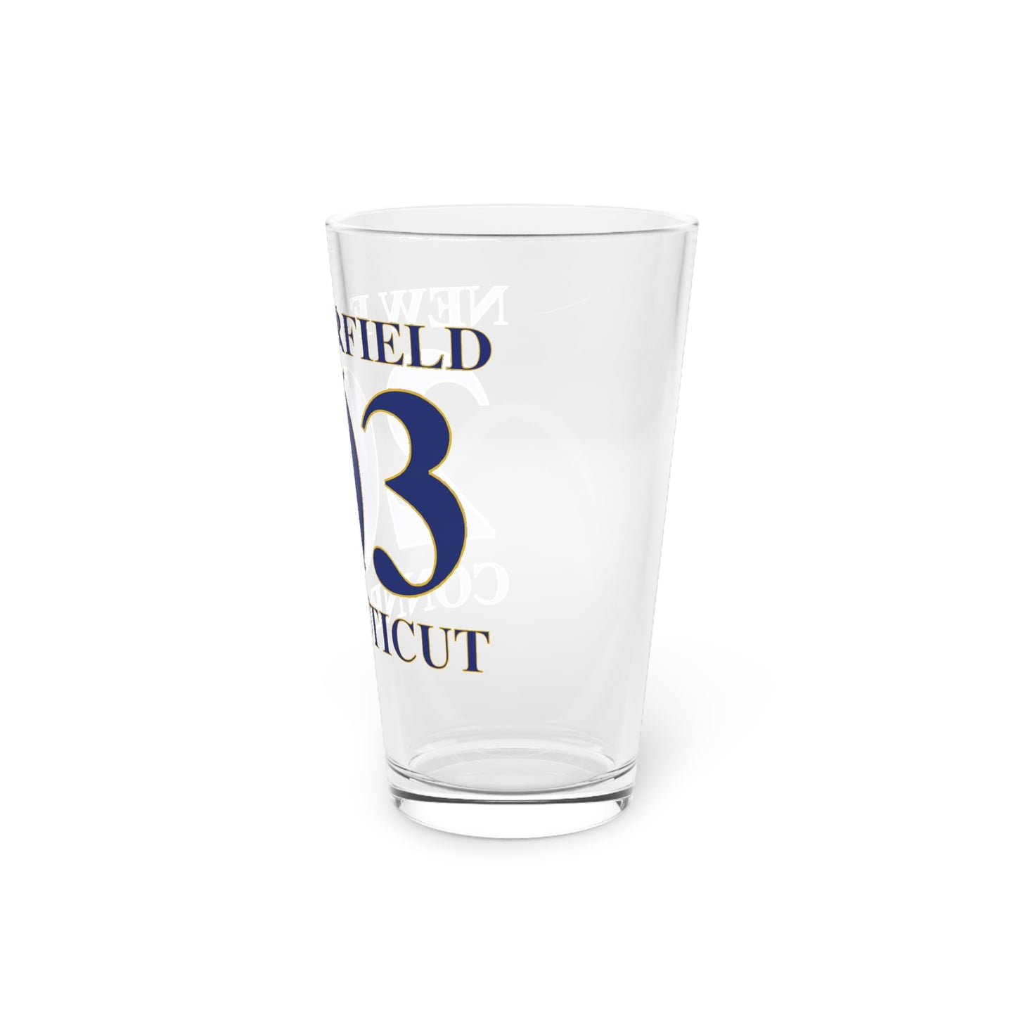 New Fairfield 203 Connecticut  Pint Glass, 16oz