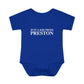 Just a kid from Preston Infant Baby Rib Bodysuit