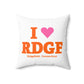 I Heart RDGF Spun Polyester Square Pillow