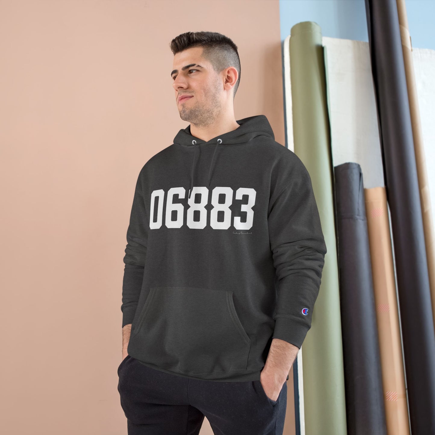 06883 Weston CT Zip Code Champion Hoodie Sweatshirt