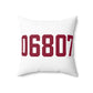 06807 - Greenwich Connecticut Zip Code Spun Polyester Square Pillow